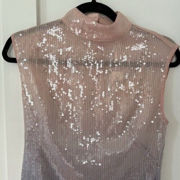 NWT Anthropologie Ombré Sequin Dress Size 2P - Picture 8 of 16